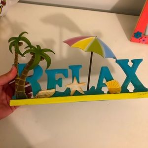 “Relax” room decor sign from OBX